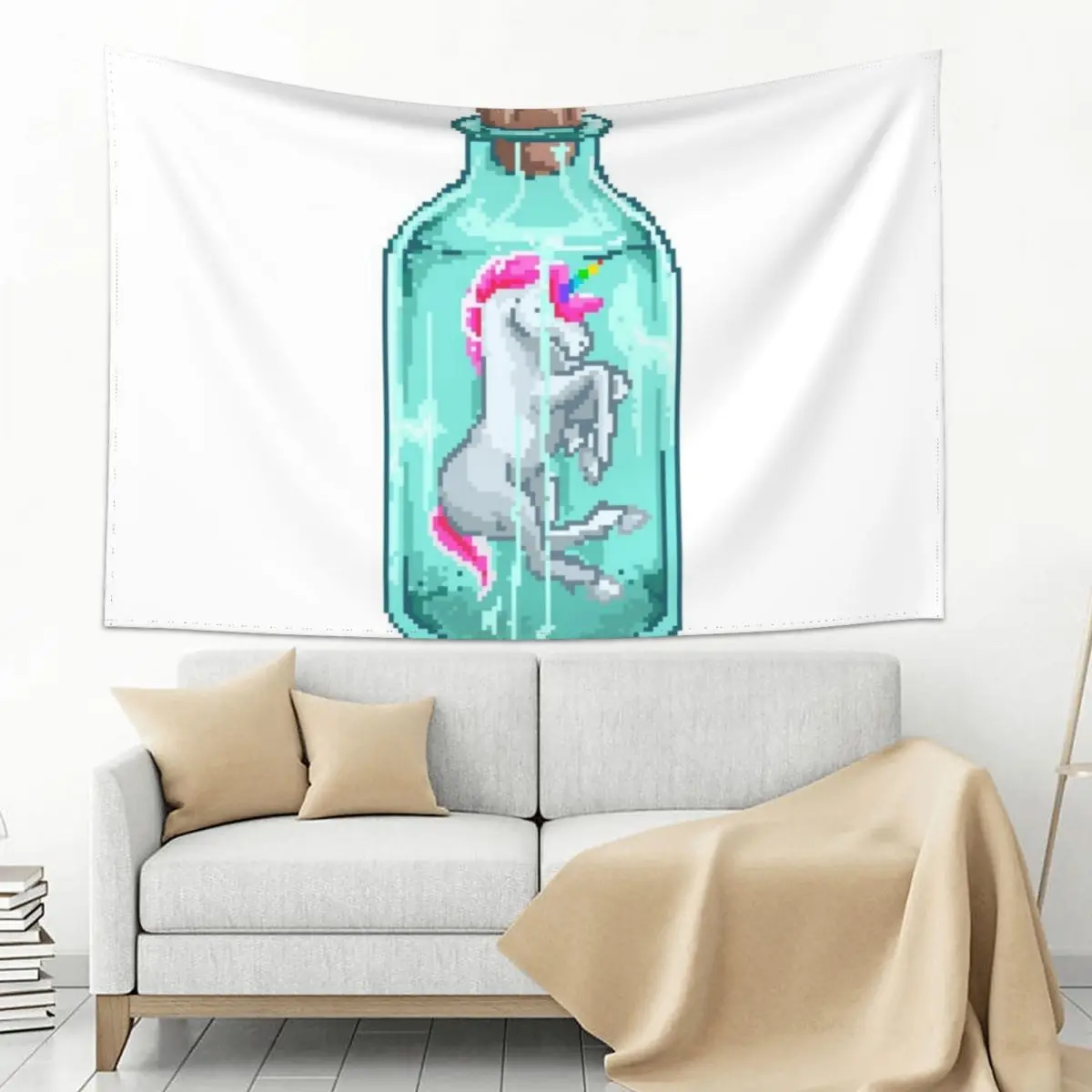 

Unicorn in A Bottle Tapestry