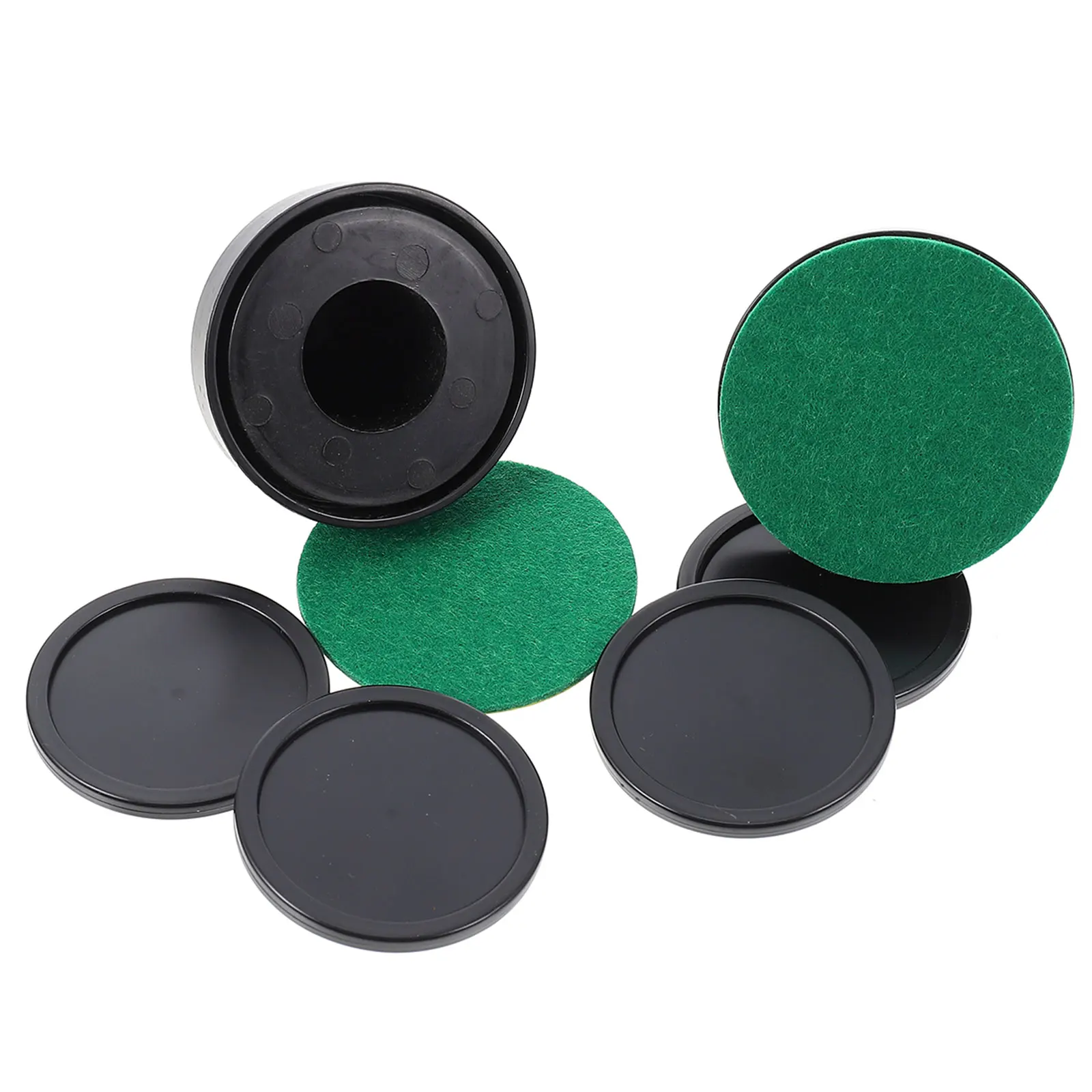 

2 Sets Hockey Pucks Plastic Portable Paddles Plastic Hockey Wear resistant H Mini Table Replacement Parts