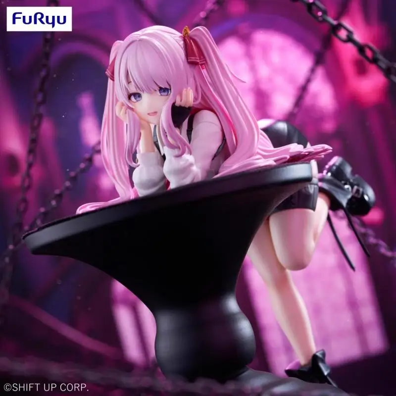 Genuíno original furyu deusa da vitória: nikke macarrão rolha uni pvc em estoque anime figura modelo desktop ornamento brinquedos presente