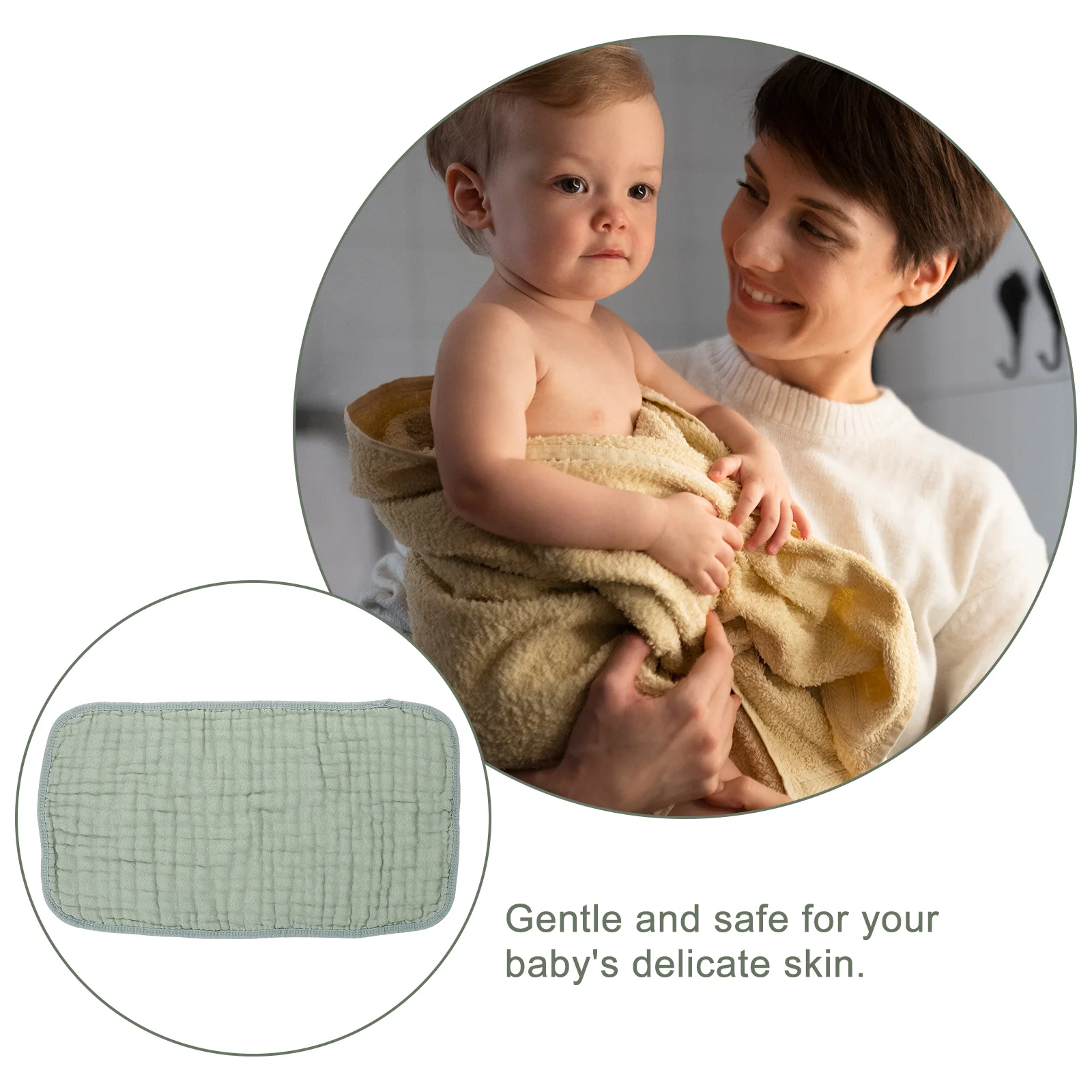 6Pcs Baby Towels Cotton Newborn Washcloths Burp Cloths Absorbent Soft Face Towel for Infants Baby Towels Girls