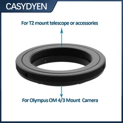T2-OM Lens Adapter Mount Adapter Ring For 4/3 Olympus E-600 E-510 E-500 E-450 E-5 Adapter Lens