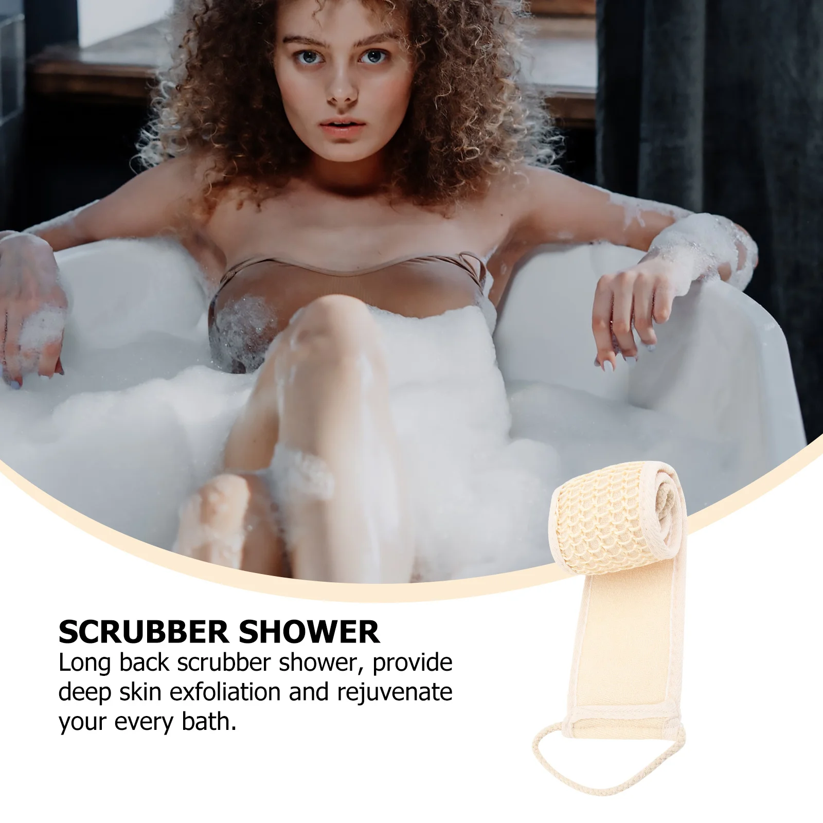 

2Pcs Silk Gourd Bath Scrubber Exfoliating Shower Back Brush Long Strap Skin Cleaning Massage Circulation Relaxation
