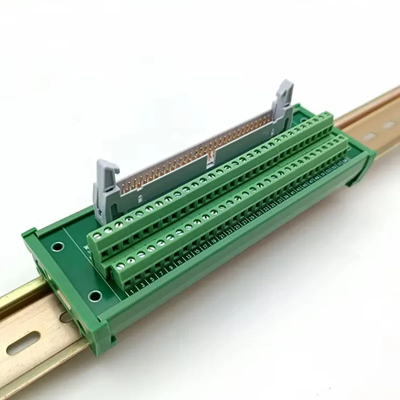 DIN Rail Mount IDC60 Male Header Breakout Board, Terminal Block, Connector UM42mm PCB Module Rack