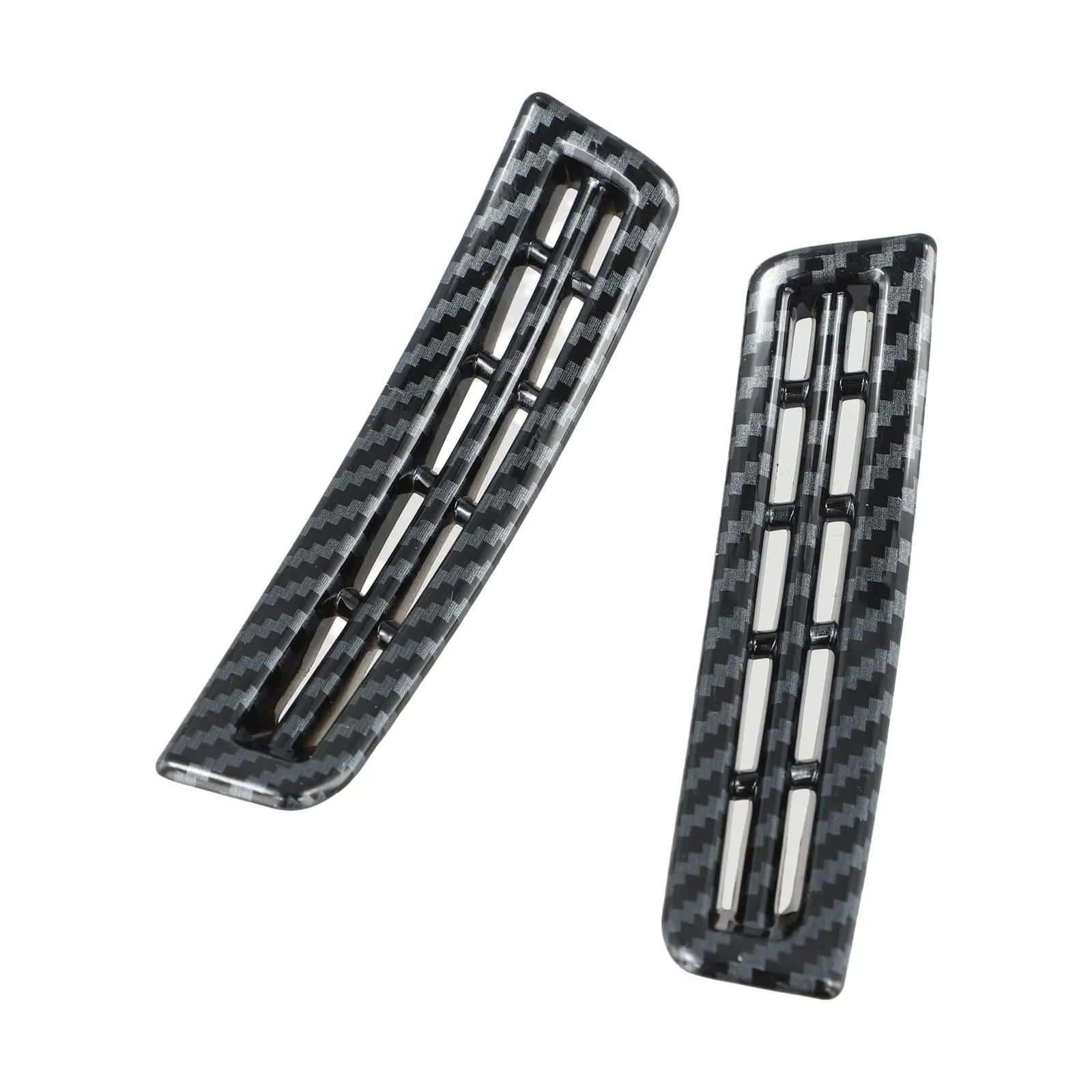 مجموعة من 2 ألياف الكربون نمط عمود تنفيس الهواء يغطي ABS البلاستيك لشركة هيونداي توكسون نموذج سنوات 2022 إلى 2025 الداخلية #2