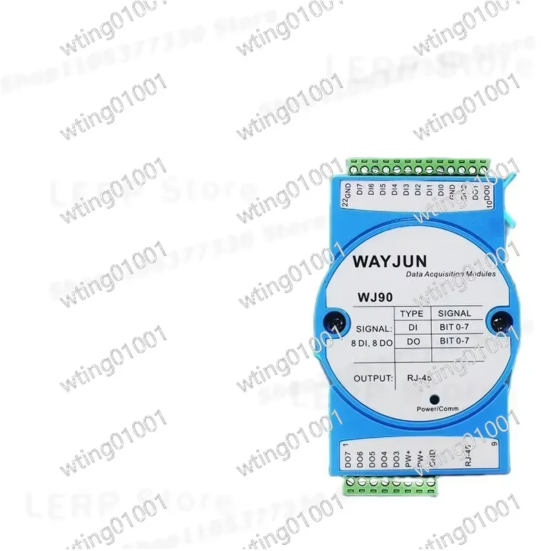 for WJ90 8 Channel Digital Input Output Ethernet IO Controller Modbus TCP IP Remote Monitoring Web Server Signal Converter