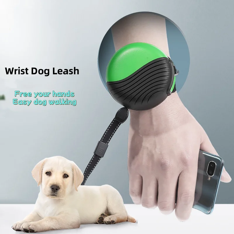 Pet Dogs Dual Pet Leash Rope Wrist Pet Handsfree Traction Telescopic Traction Topes Auto Retractable Dog Ropes