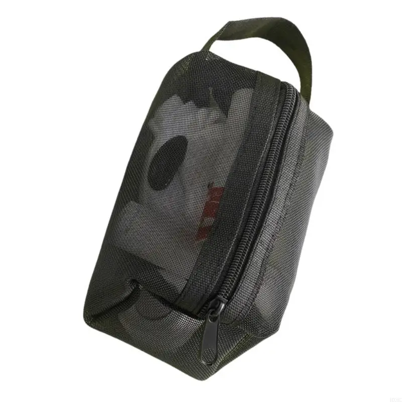 Bolso monedas malla nylon múltiple múltiples bolso con cremallera pequeña para llaves y auriculares con organizadores