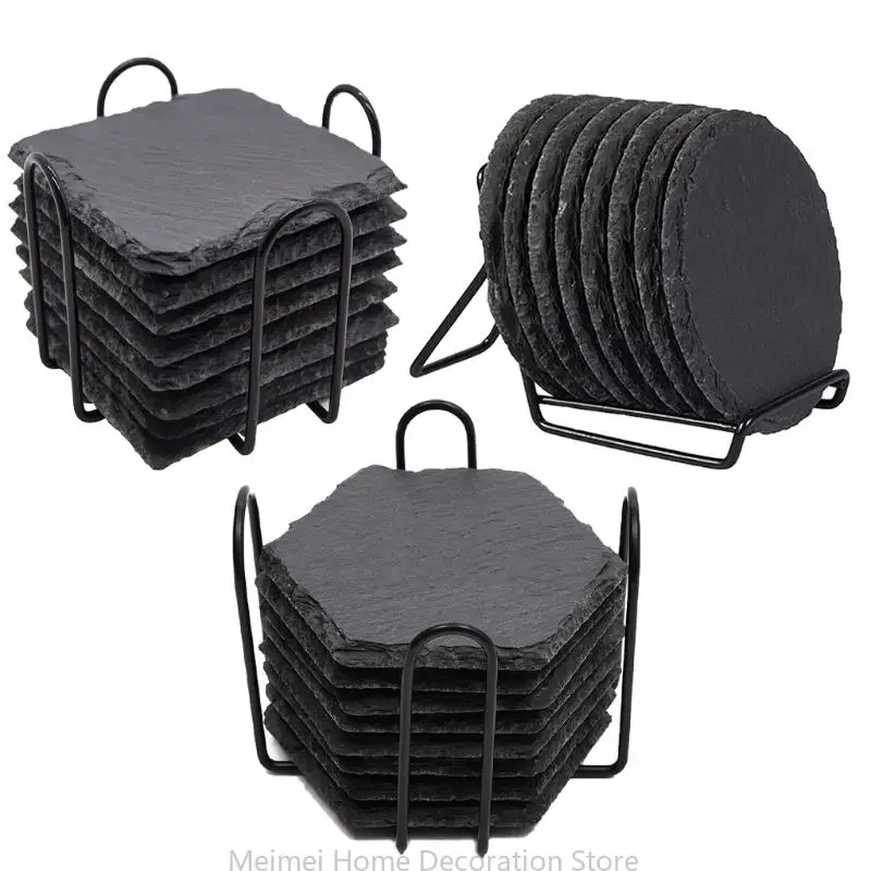 

H7BF 8 PCS 3 стили каменные подставки дизайн стеклянные подставки для напитков стаканы стаканы