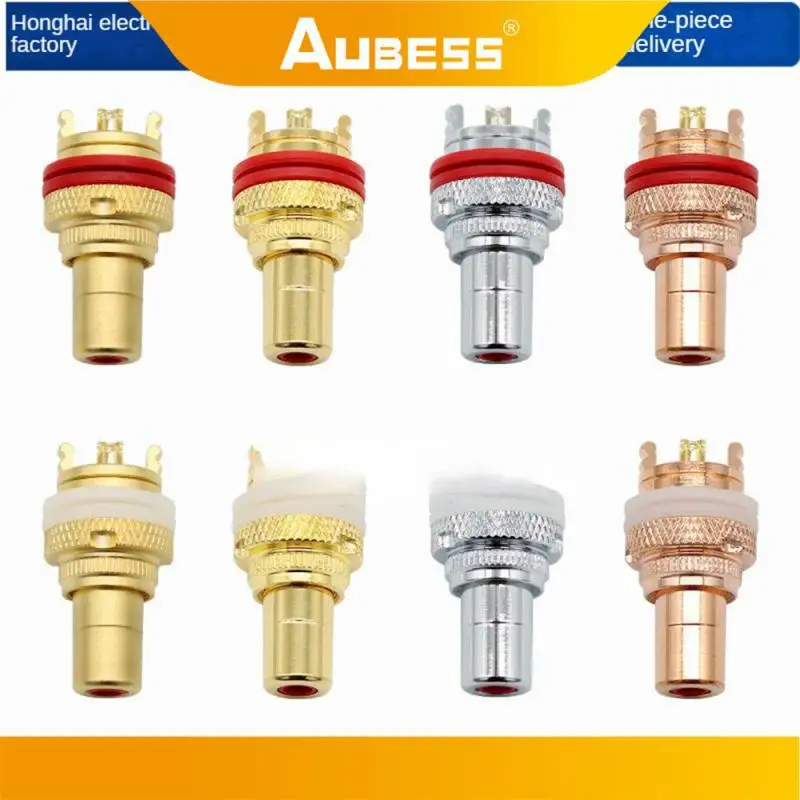 

Jack Hifi Terminals Rca Socket Pure Copper Cmc Lotus Mother Seat Gold Plated Female Av Terminal Accessories Tools Insulation