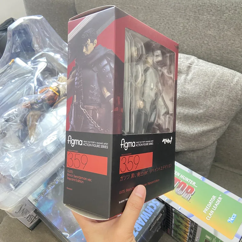 

Figma 359 Berserk Guts Black Swordsman Ver PVC Action Figure Soldier Super Hero Colletible Model Doll Toy Figurals 17CM