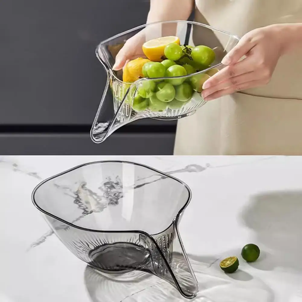 Multifunctional Drain Basket Drain Bowl Household Sink Vegetable Basin Kitchen Washing Fruit Plate Plastic Fruit Strainer