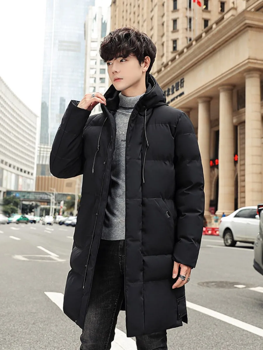 men's-thiened-cotton-jaet-2025-new-korean-sle-mid-length-hooded-winter-faionable-all-match-two-piece-set