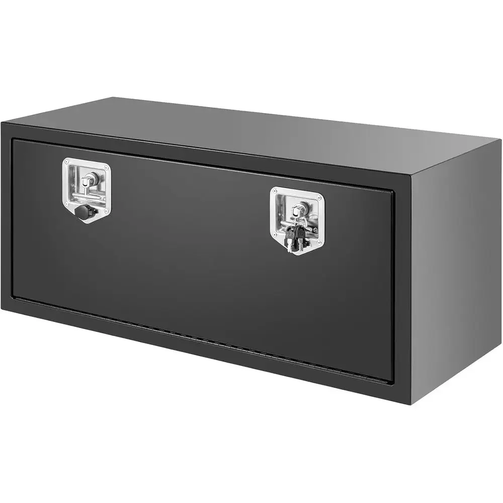 36 Heavy-Duty Steel Underbody Truck Tool Box with Lock, Ideal for Trucks, Pickups, Trailers, Vans, and RVs