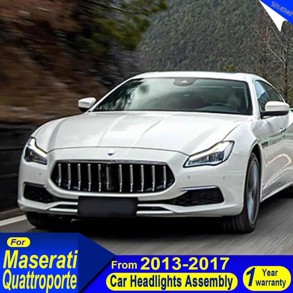 Car LED Headlights Assembly For Maserati Quattroporte 2013-2021 Upgrade headlights Full LED Front Lamps Plug and play