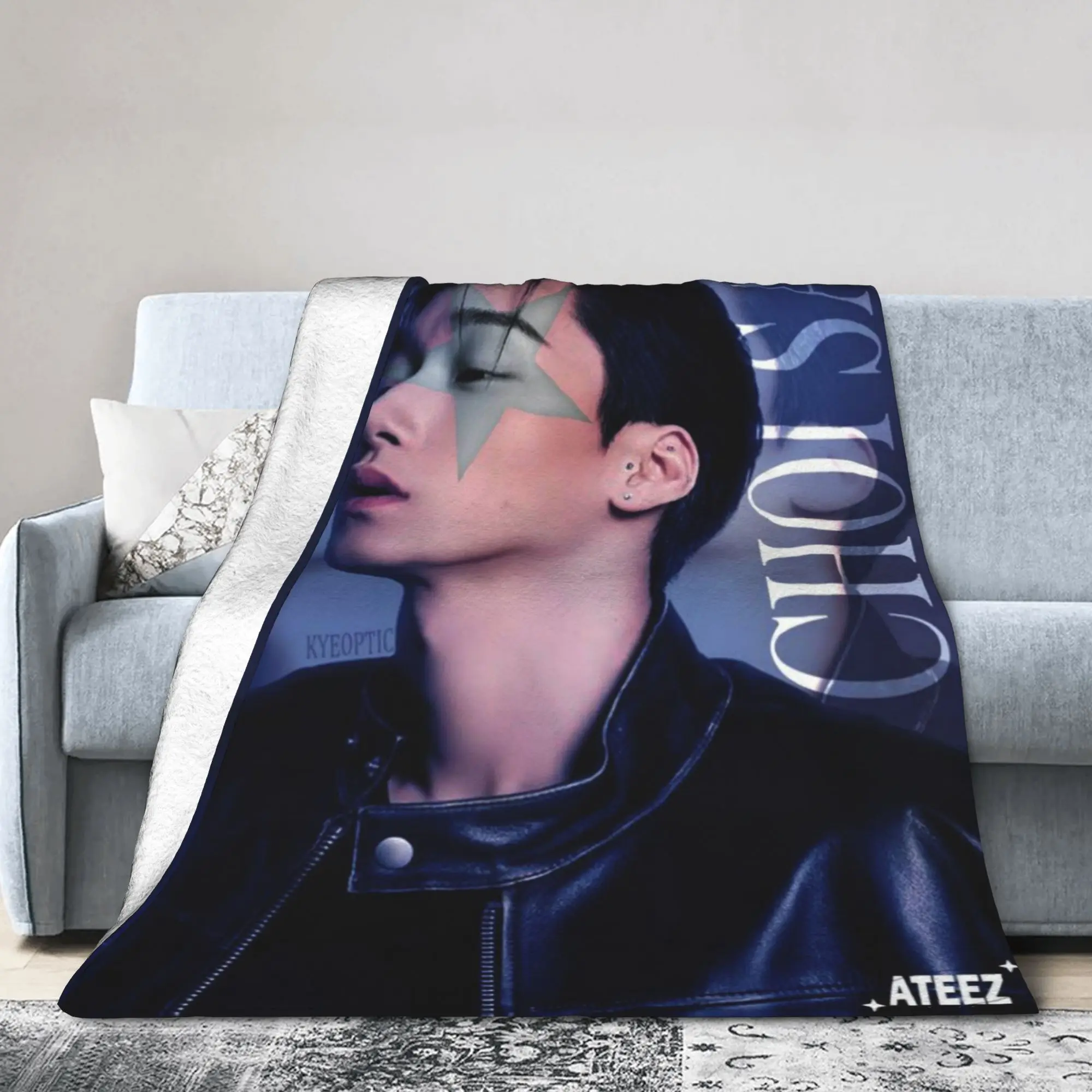 choi san bad ateezs Blanket Velvet  Cozy Super Soft Throw Blankets for Sofa Bedspreads