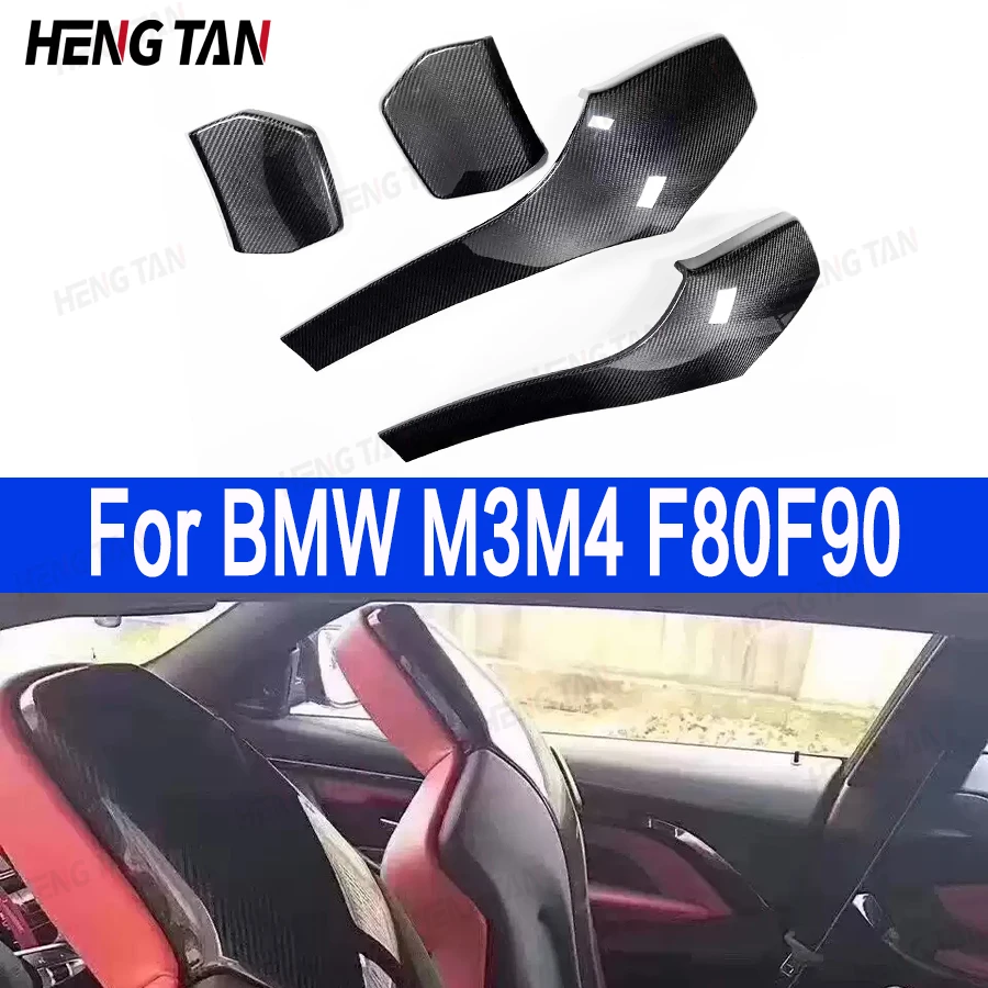 

Carbon Fiber Car Inner Seat Back Covers Trims for BMW M3 M4 F80 F82 F83 Sedan Coupe Convertible 2014-2020 Seat Back