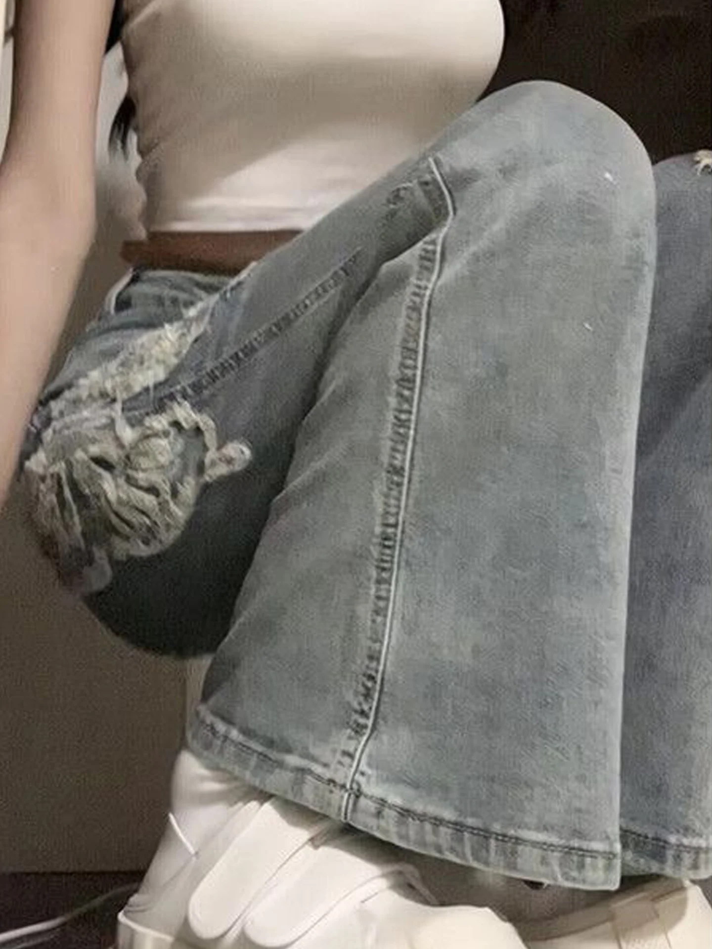 

Американские джинсы-клеш с высокой талией для женщин, летняя новинка, с вышивкой, утягивающие, микро-клеш, в стиле Spicy