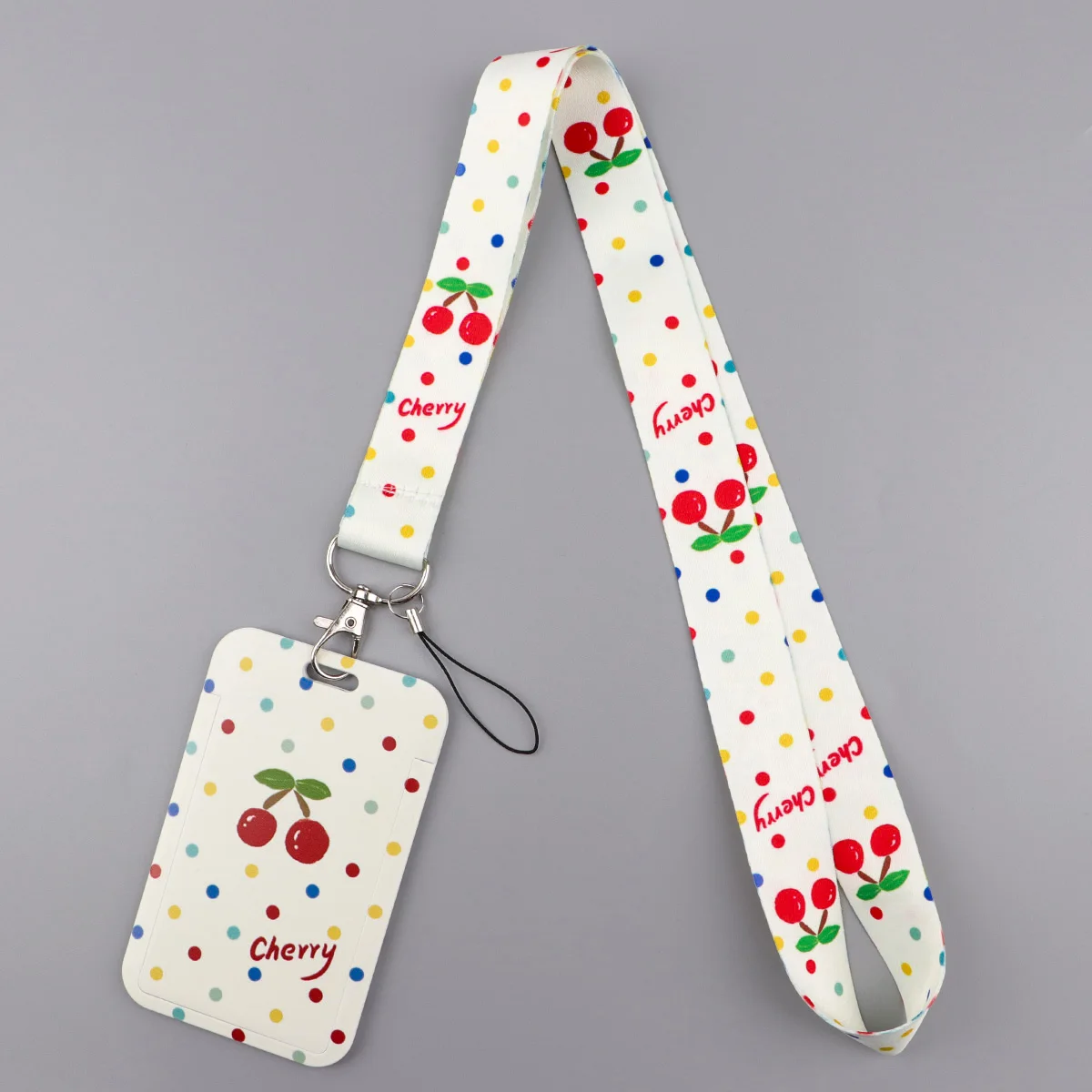 

Fruit Cherry Credential Holder Summer Fruits Lanyards for Key Neck Strap For Card Badge Gym Keychain Keyring Accessories Gifts