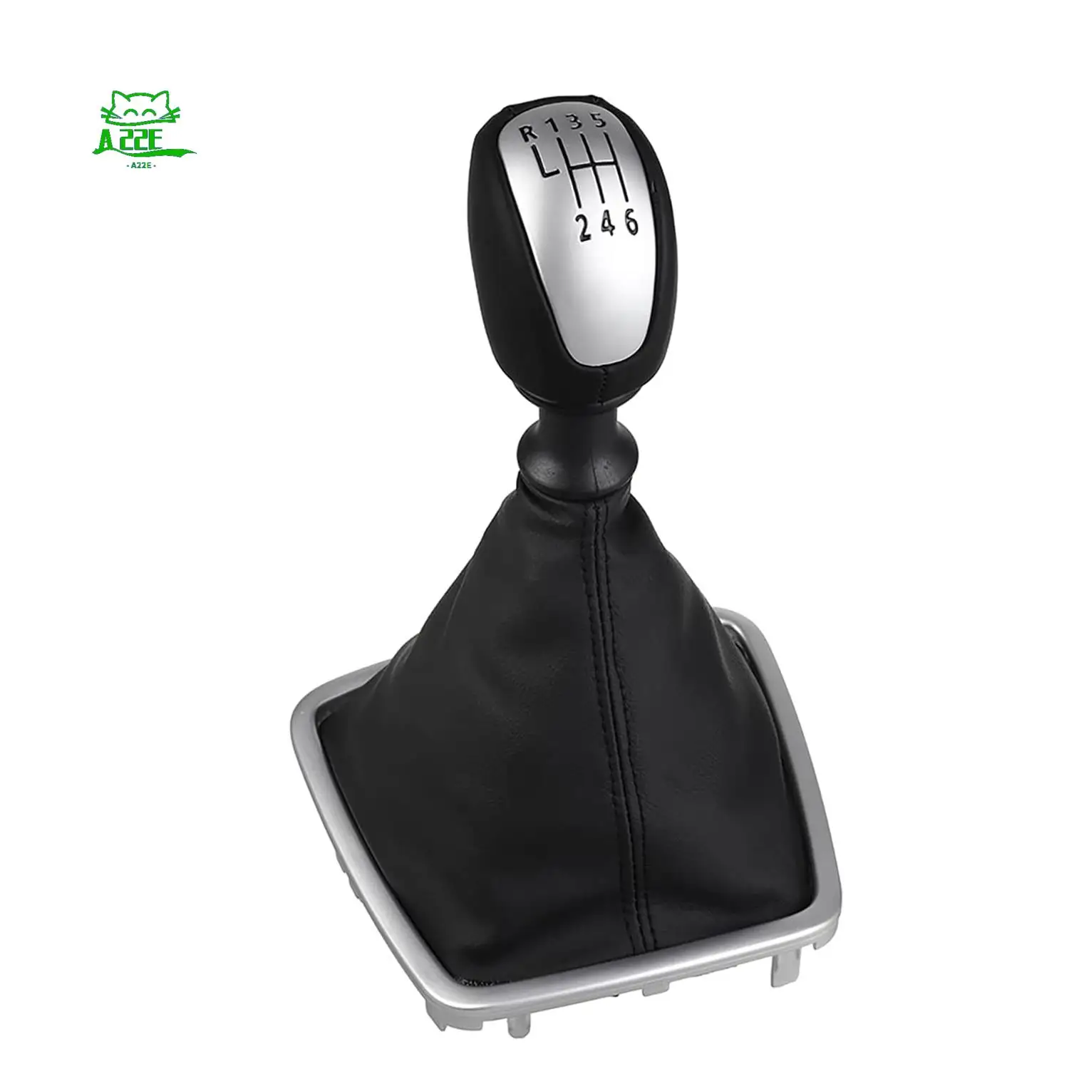 A22E-6 Speed Car Gear Shift Knob Gaiter Boot Cover Lever Shifter Handle Stick Boot Gaitor For Renault Laguna Mk3 2007-2014