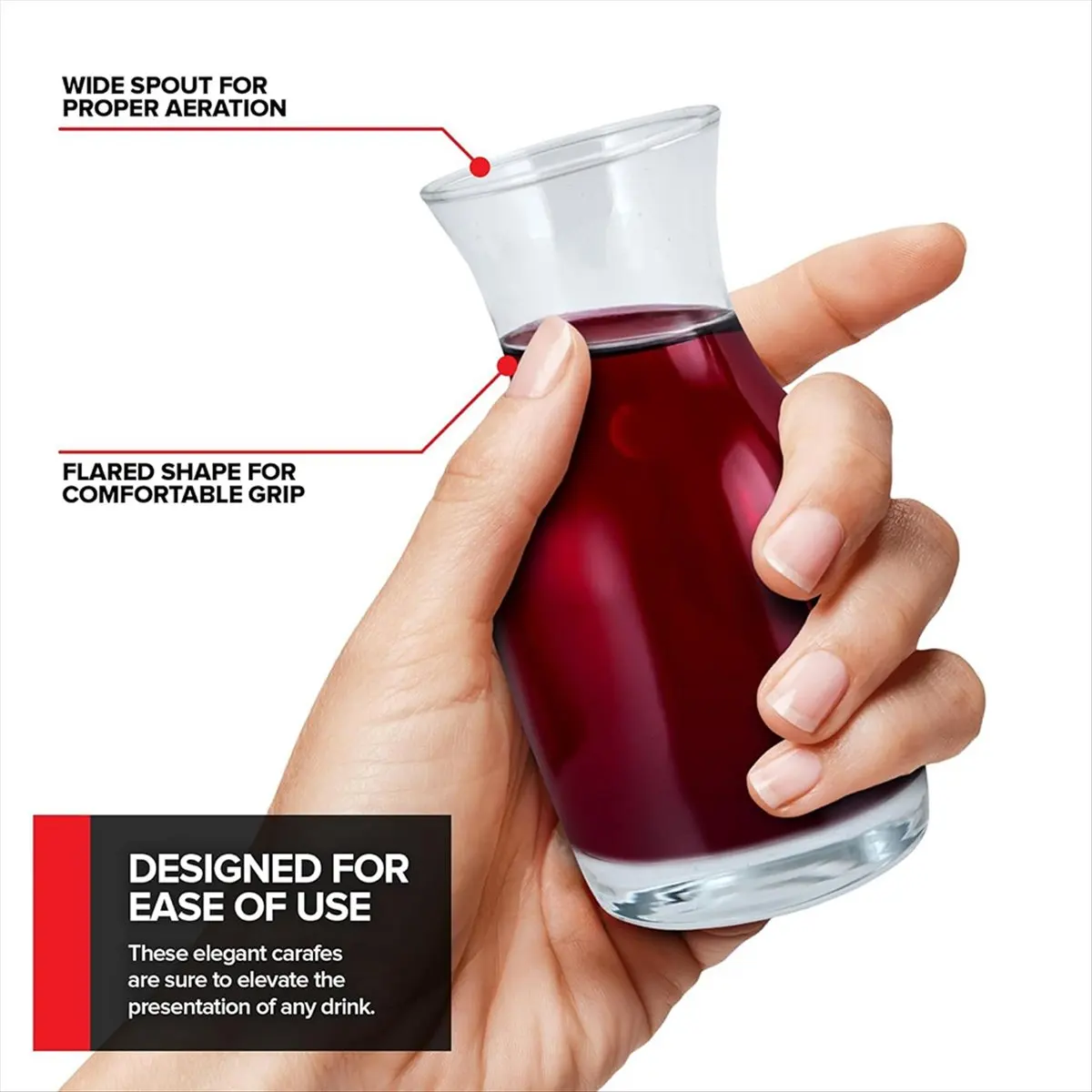 Glass Wine Carafe,6 Oz Small Carafe for Wine, Tasting, Champagne,, Glass Wine Carafe Decanter for Individual Pours 12pcs &LICG