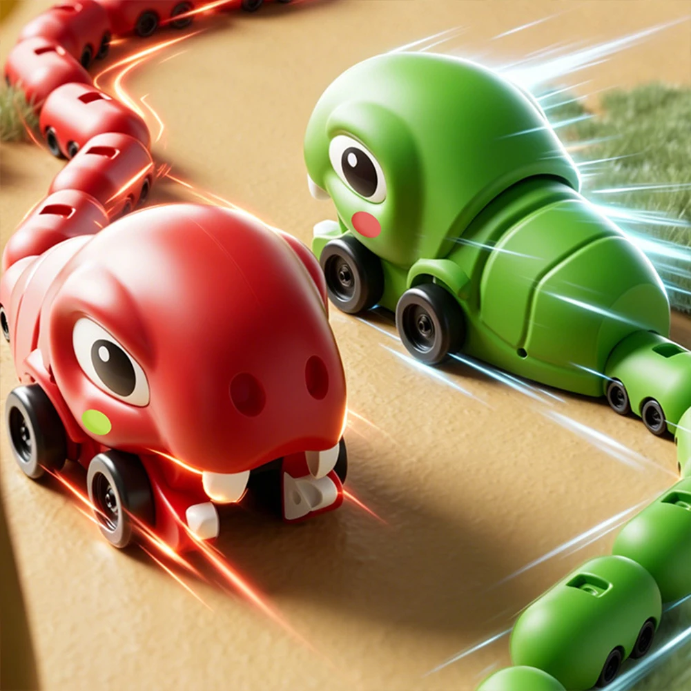 Remote Control Magnetic Greedy Snake  Toy Unique Magnetic Swallowing Game Mechanism Holiday Gift For Toddlers