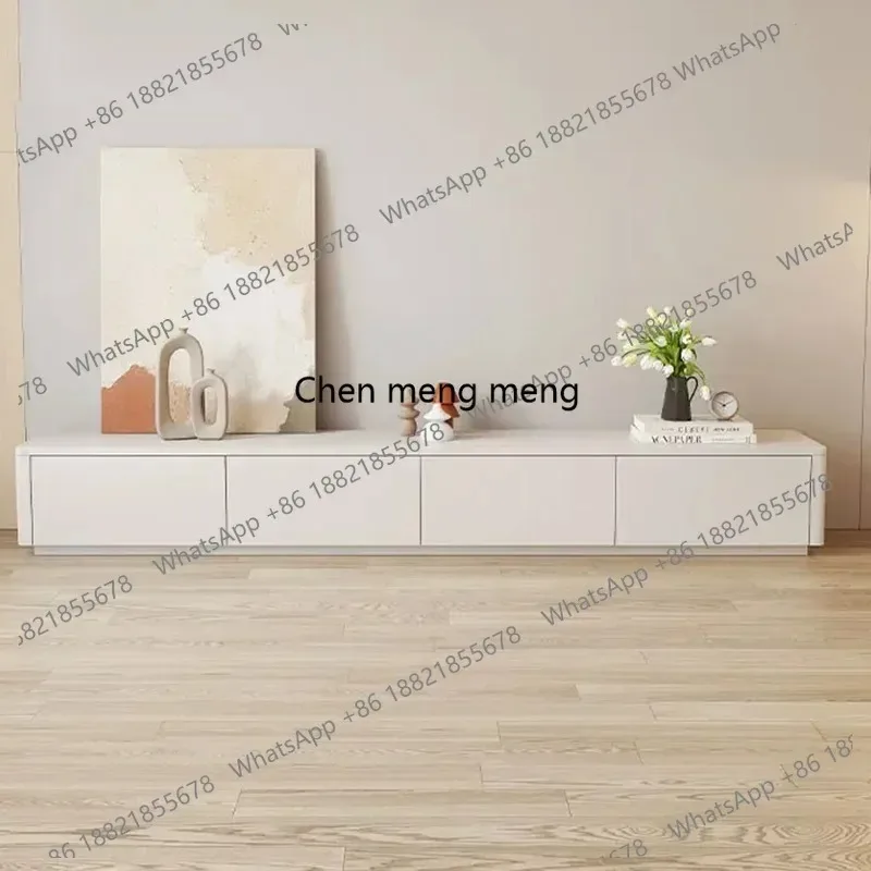 

Тумба под телевизор E136 в скандинавском стиле, белый консольный столик-витрина, органайзер в стиле середины века, мебель для ТВ-зоны, мебель для заднего двора