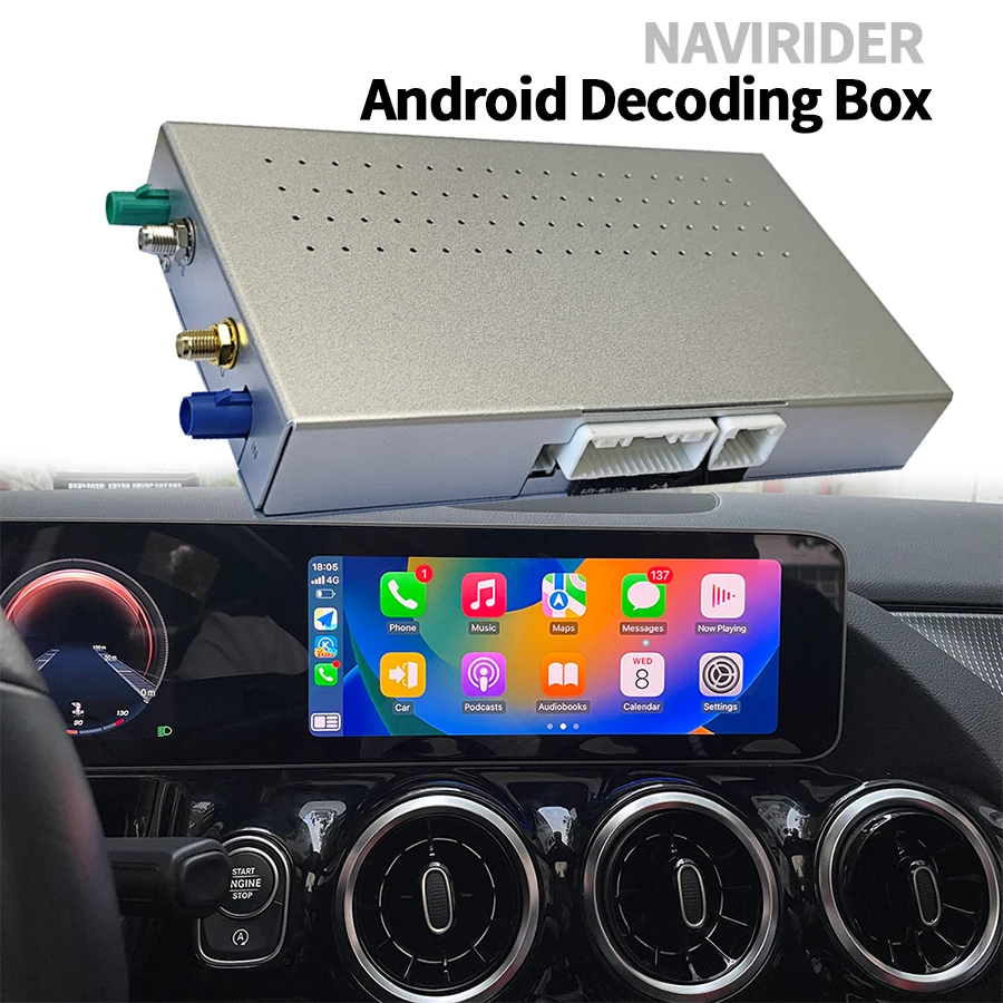 

Upgrade NTG 6.0 Qualcomm 680 Android 13 Decoder Box Upgrade Wireless CarPlay For Mercedes Benz A B GLA GLB CLA-Class 2020-2023