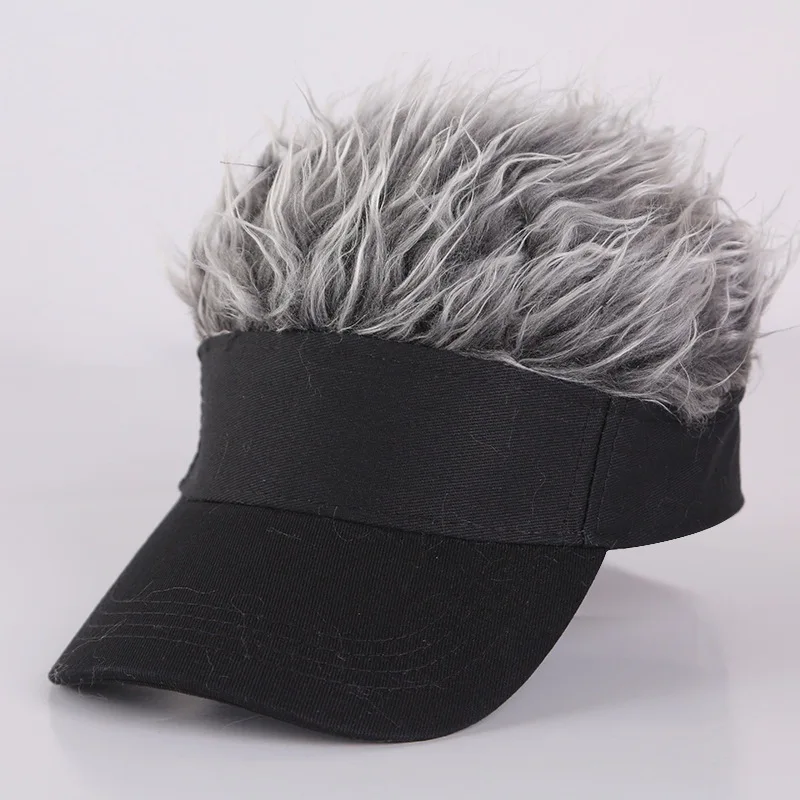 Synthetic Hip Hop One-Piece Wig Hat Funny Fashion Personality Hair Synthesis Cap Wig Hat for Cosplay And Parties