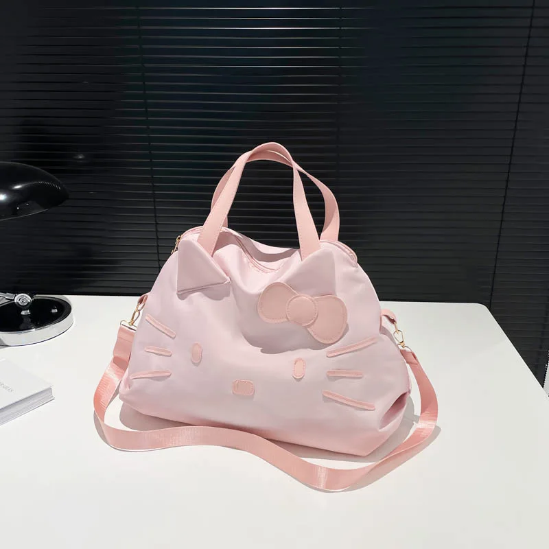 

Sanrio Travel Nylon Cartoon Cute Shoulder Bag Bow Handbag Cross Body Bag Fitness hello kitty messenger Bag women
