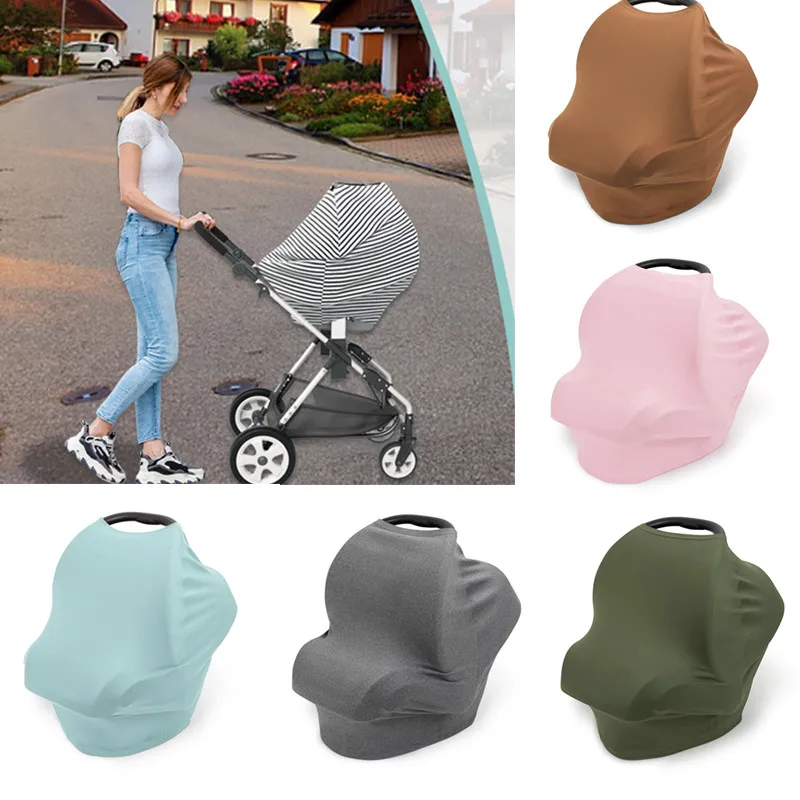 Multifunctional Baby Breastfeeding Cover Car Seat Cover Canopay Extra Soft And Stretchy Breathable Multi-use Baby Stroller Cover