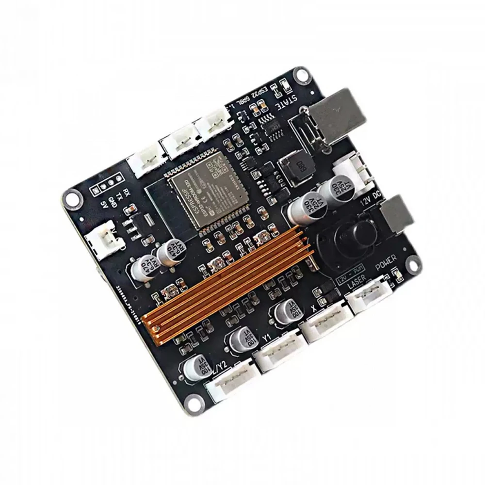 Esp32 placa de controle de máquina de gravação a laser cnc de núcleo duplo grbl placa de circuito porta usb para placa de controle de unidade integrada de 3 eixos