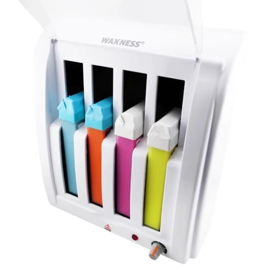 

Cartridge Wax Warmer Kit Professional Roll-On Heater with 4 Cartridges Included Hair Removal Starter Set for Salon and Home Use
