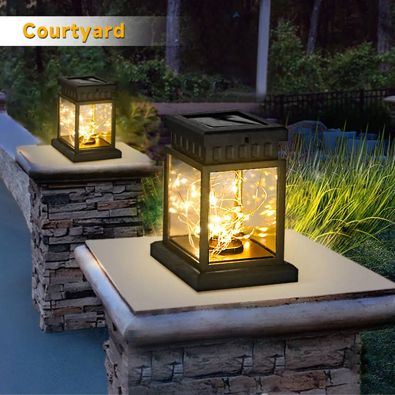 LED Solar Lantern Lamps Waterproof Outdoor LED Atmosphere Lights Landscape Camping Palace Solar Light for Garden Courtyard Decor