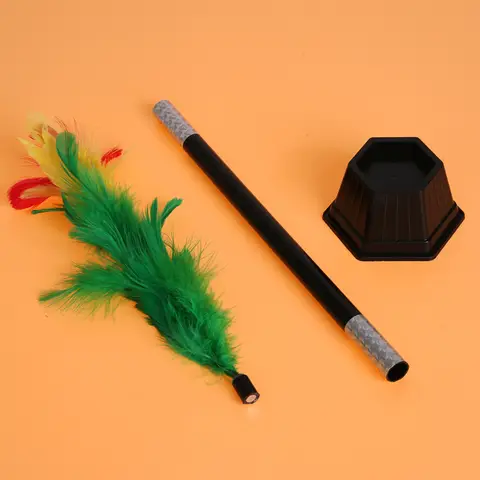 1 Set Magic Wand To Flower Comedy Easy Appearing Flower in Pot From Wand /Stick Vanishing Magic Tricks Toys For Adults Kids Show