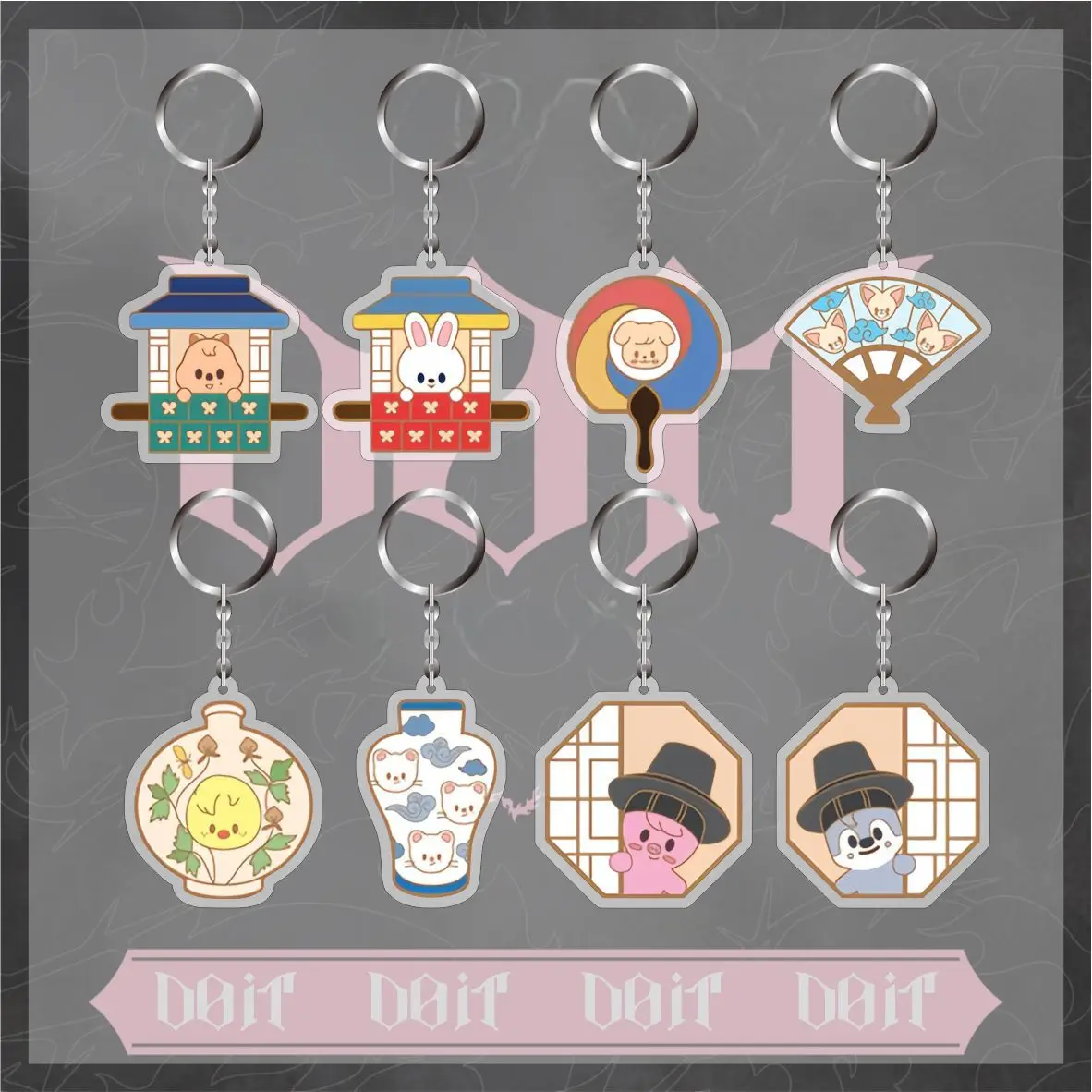 

Stray Kids Cartoon Acrylic Keychain Accessories Bag Accessories Stray Children SKZOO Official Peripheral Same Style
