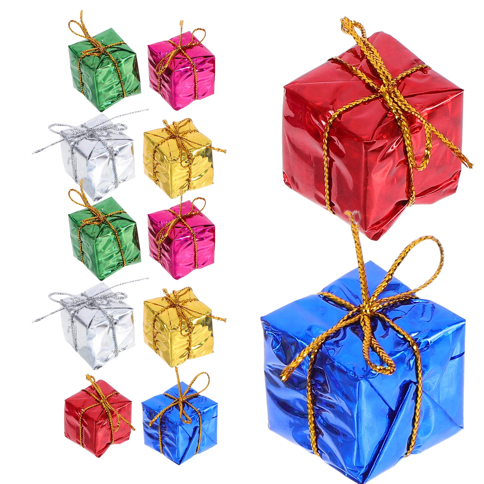 36 pezzi di decorazioni natalizie regalo mini ciondoli ciondolo albero ornamenti appesi fai da te accessori piccola confezione regalo piccola confezione regalo