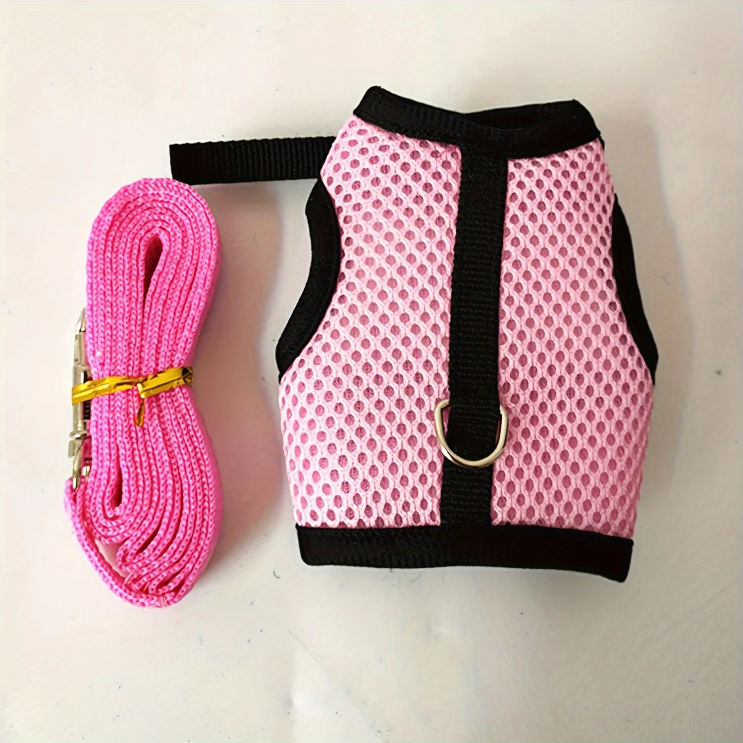 

Harness With Leash Set For Rabbits Breathable Pet Vest For Rabbit Ferrets Guinea Pig Squirrel Adjustable Soft Small Pet Harness