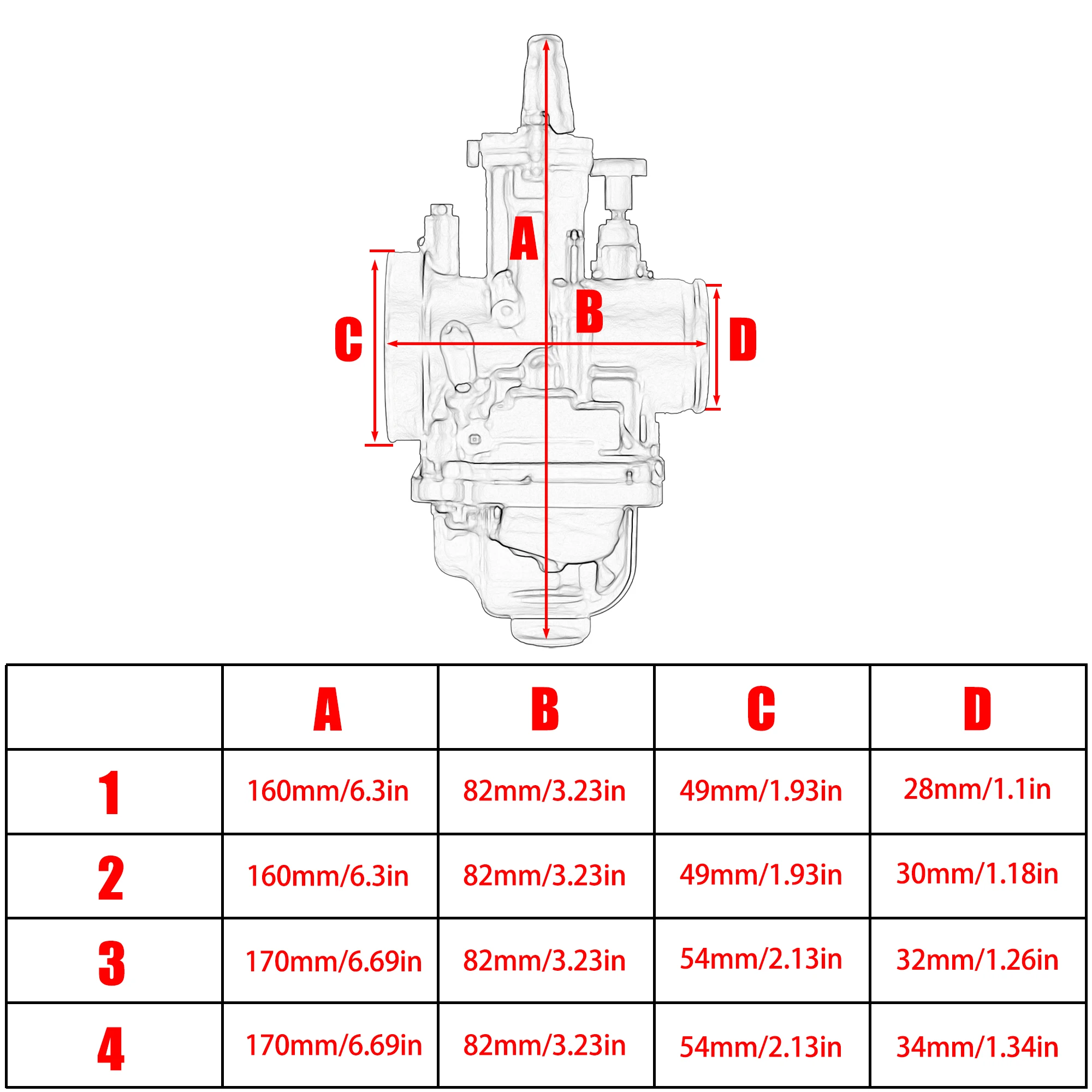 For PWK Universal Motorcycle Carburetor Racing Carburetor Air Filter 28mm 30mm 32mm 34mm Motorbike Flat Curtain Carburetor