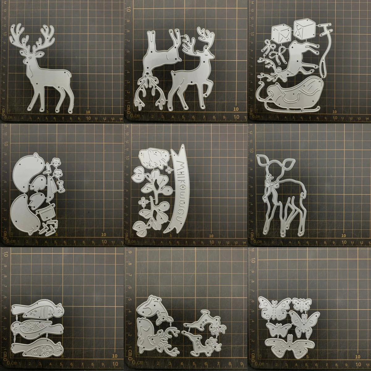 

9 kinds Deer Butterfly Bird Metal Cutting Dies Stencils For DIY Scrapbooking Decorative Embossing Handcraft Die CutsTemplate