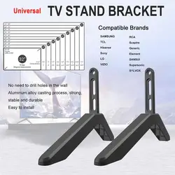 2pcs Universal TV Stand Base Mount For 32-65 Inch Vizio LCD TV Not for LG TV Black Television Bracket Table Holder