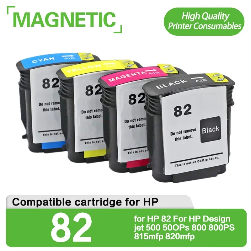 

NEW 4Color with full ink Compatible lnk Cartridge for HP 82 For HP Designjet 500 50OPs 800 800PS 815mfp 820mfp