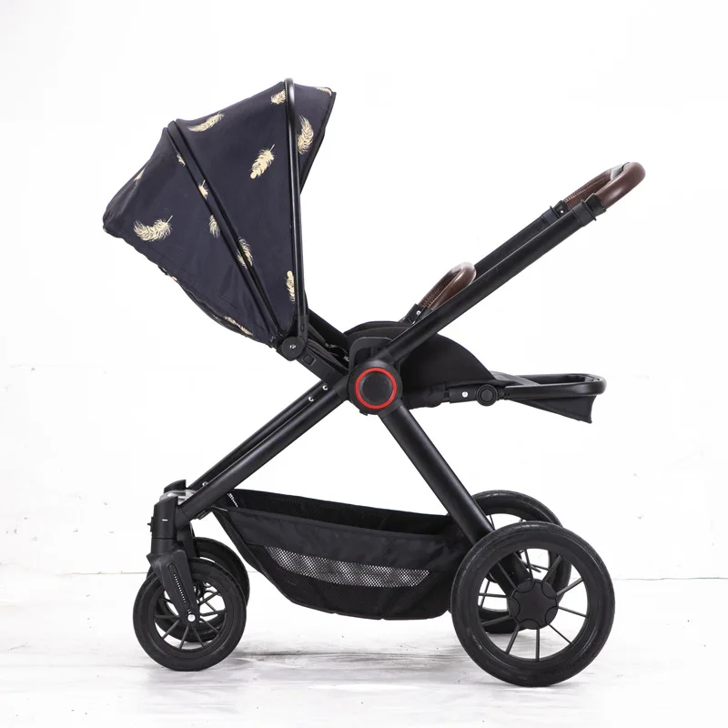 New baby stroller can sit and lie down lightweight folding high-view shock-absorbing baby carriage four wheels for travel car