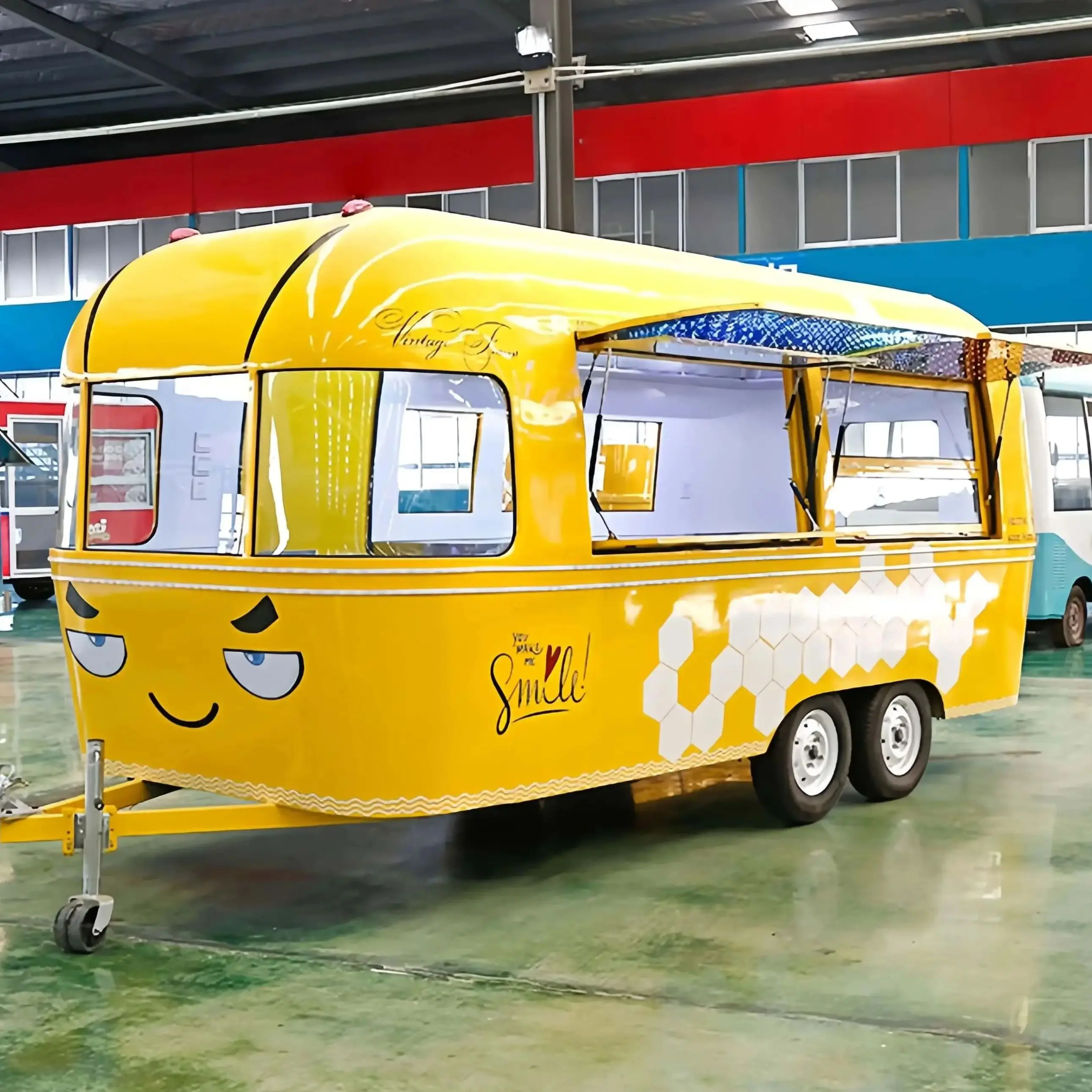 

Customizable Stainless Steel Food Truck Trailer Portable Outdoor Kitchen for Business Road Camper