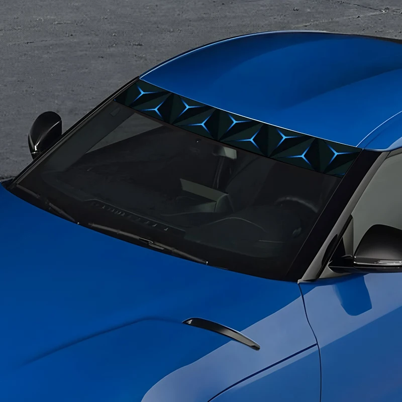 1 morceau d'autocollants pour pare-brise de voiture à motif géométrique technologique pour tous les modèles de voitures. Cette haute qualité, imperméable