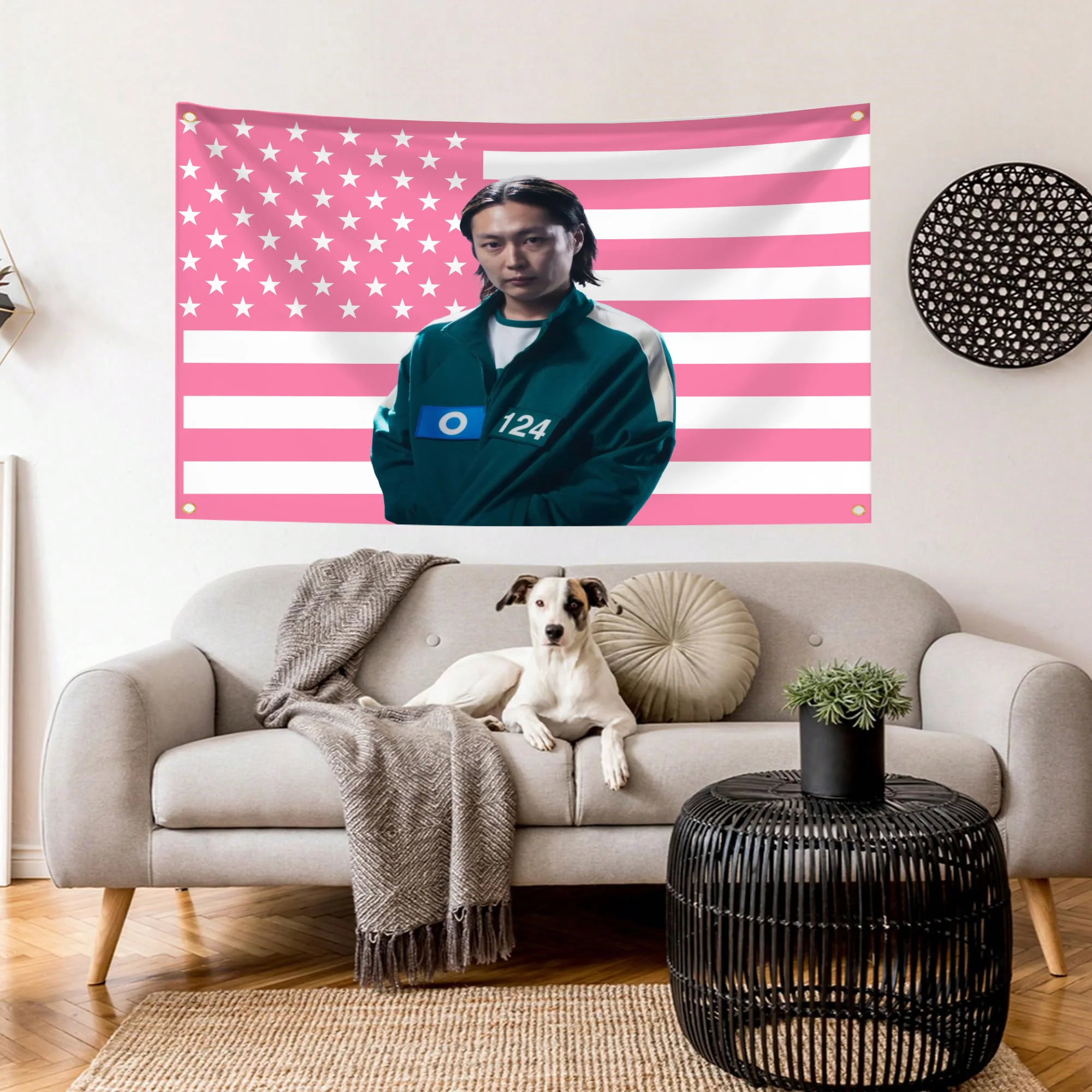 أعلام لعبة Invictus علم مخصص على ديكور غرفة الحائط Y2k الديكورات الخارجية عناصر شخصية أعلام لغرف النوم المنزل مضحك