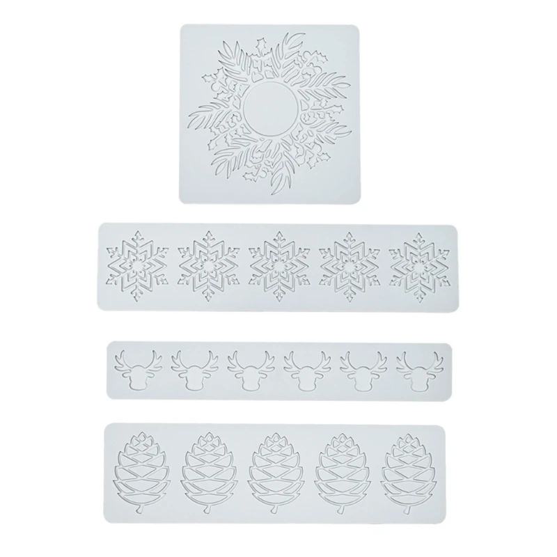 Elegant Cake Lace Pad Christmas Themed Baking Accessory Silicone Lace Mats