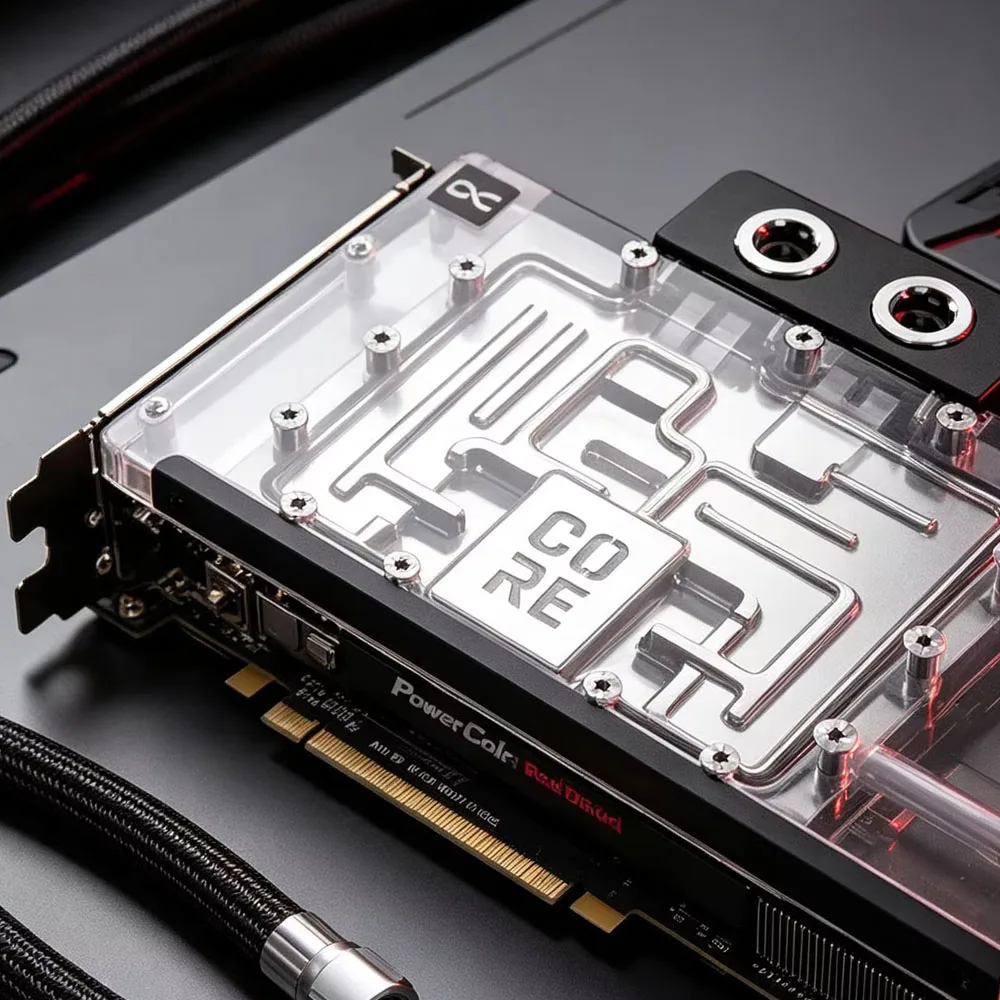 Alphacool Core GPU Water Block For PowerColor Red Devil AMD Radeon RX 9070XT 16GB Graphics Card with Backplate - Cooling System