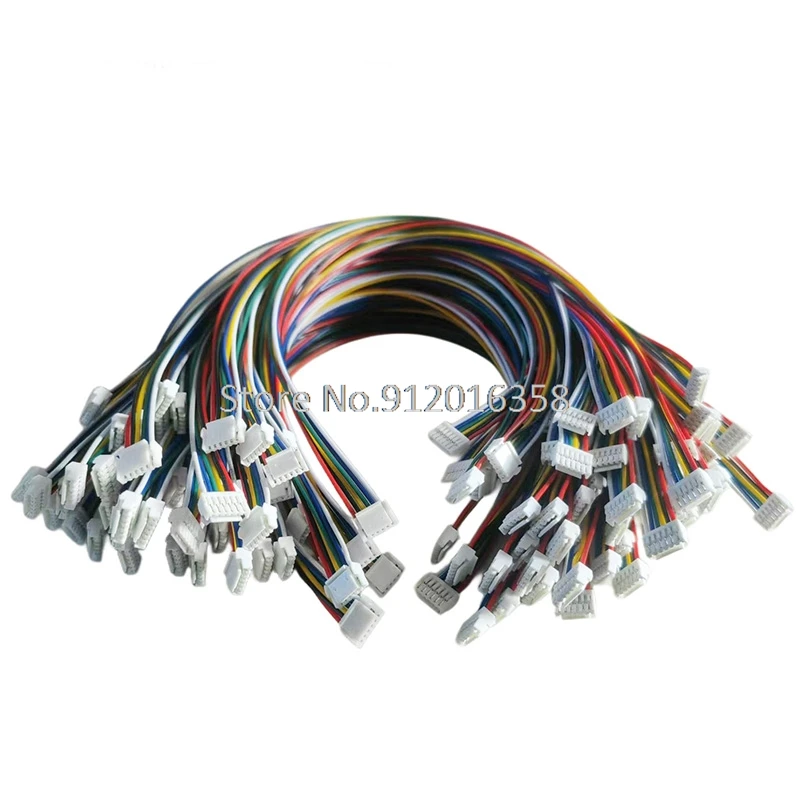 

50CM 28 AWG 10 SETS 2P/3P/4P/5P/6 Pin JST GH Series 1.25 Female Double Connector with Wire GH1.25 1.25MM