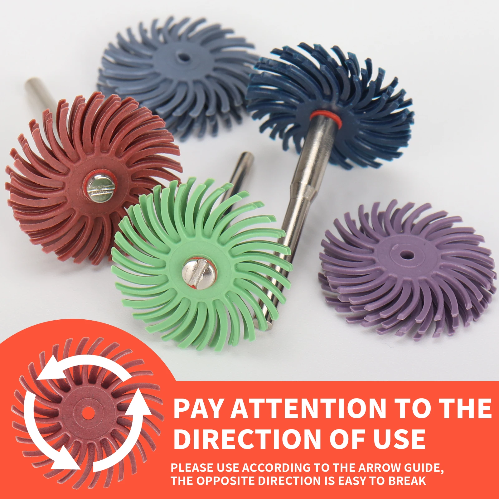 21 個 1 インチラジアル毛ディスクキット研磨ブラシ 3 2.35 ミリメートルシャンクディテール研磨ホイールロータリーツールアクセサリー用