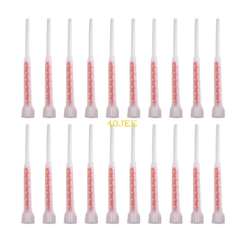 

40JE 20Pcs/pack Plastic Mixers for Injections Mortar Cartridges Redness